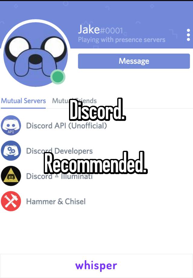 Discord.

Recommended. 