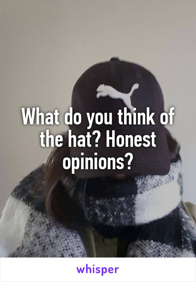 What do you think of the hat? Honest opinions?