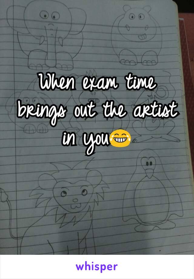 When exam time brings out the artist in you😂