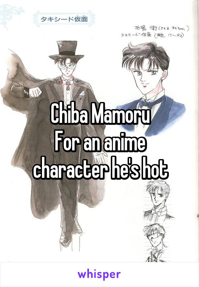 Chiba Mamoru
For an anime character he's hot