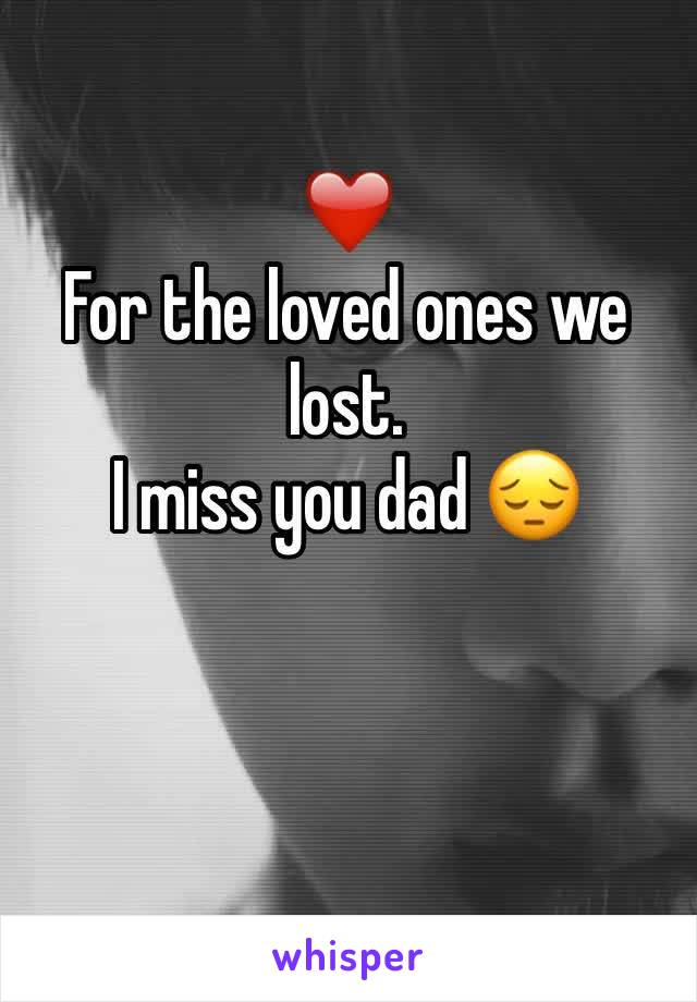 ❤️
For the loved ones we lost.
I miss you dad 😔