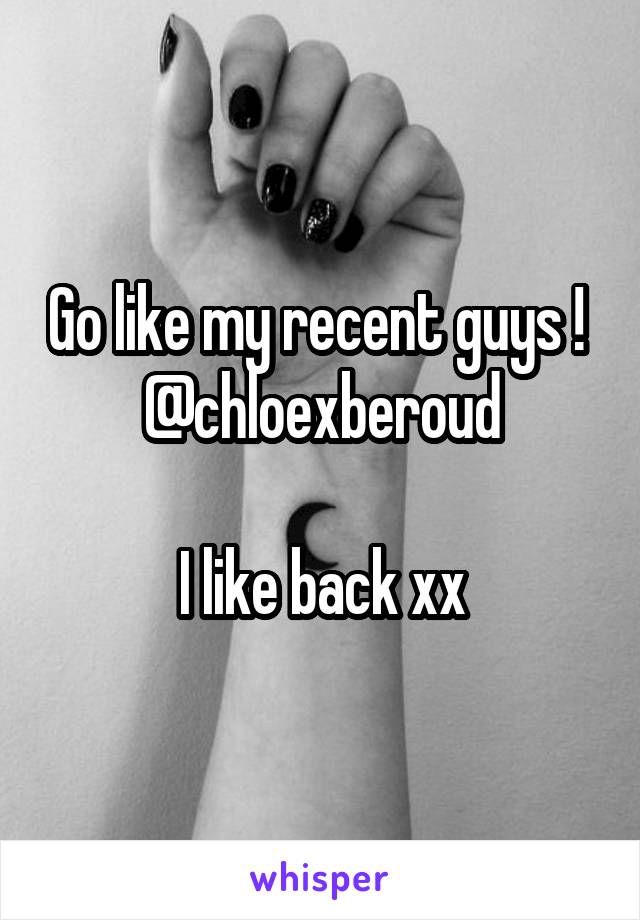 Go like my recent guys ! 
@chloexberoud

I like back xx