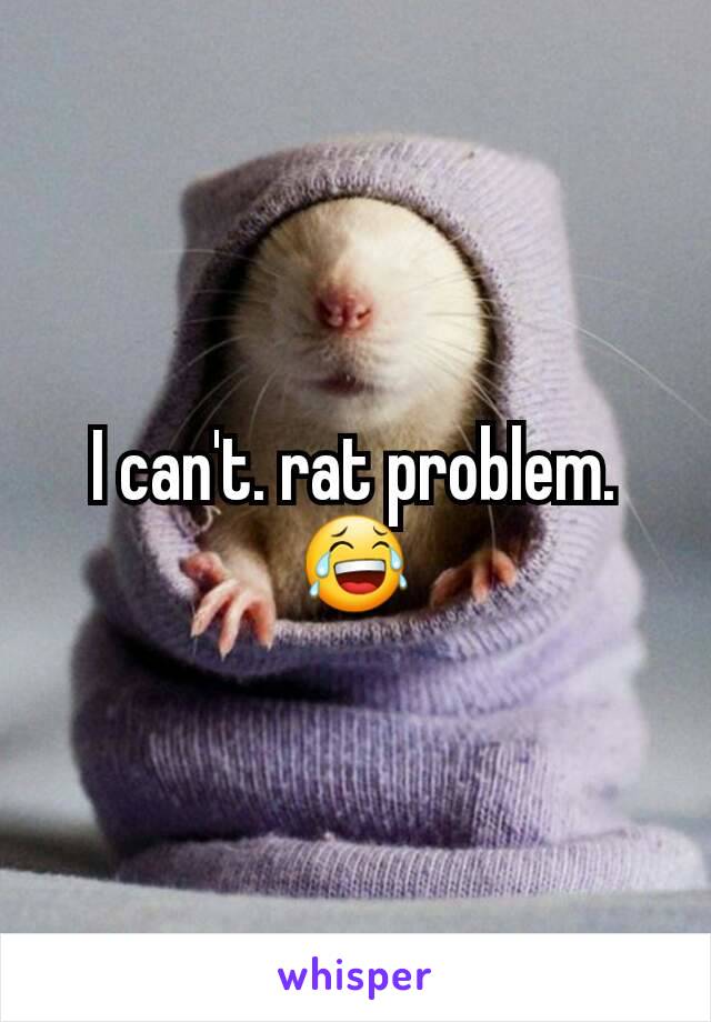 I can't. rat problem.
😂