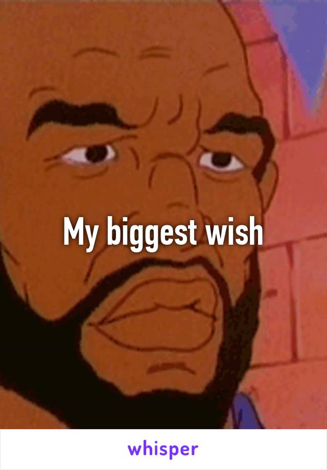 My biggest wish