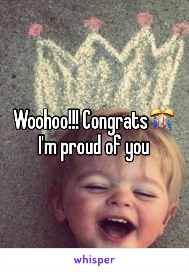 Woohoo!!! Congrats🎊 
I'm proud of you 