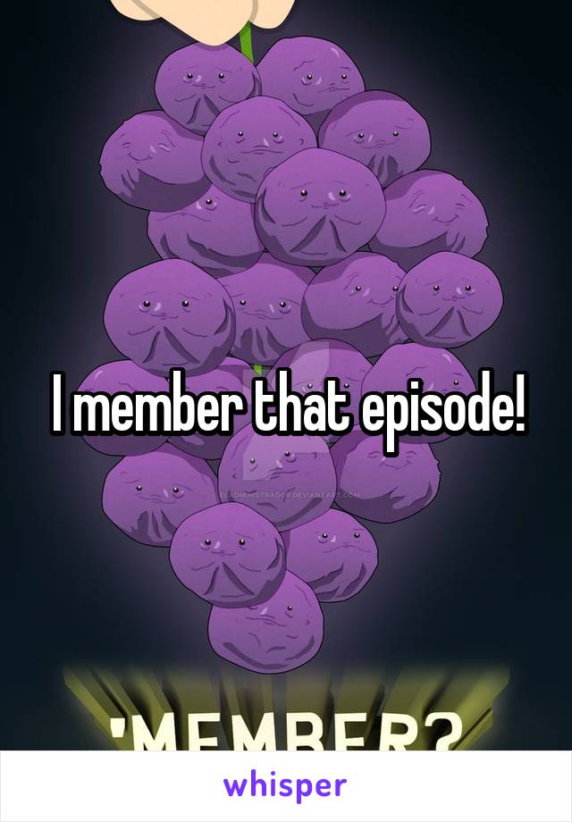 I member that episode!