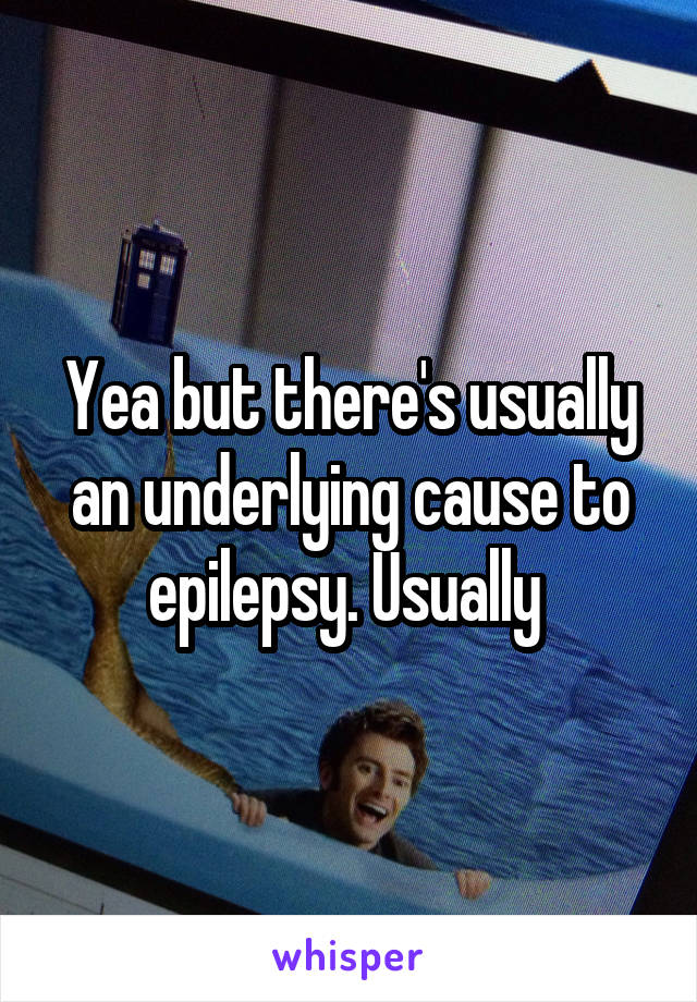 Yea but there's usually an underlying cause to epilepsy. Usually 