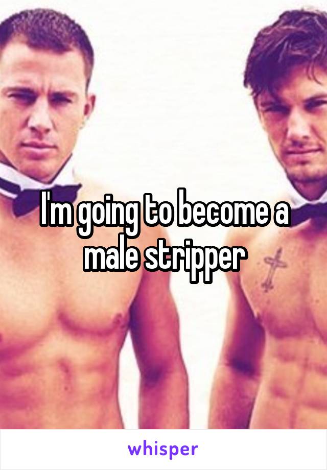 I'm going to become a male stripper