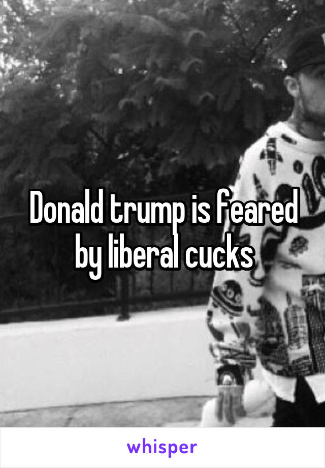 Donald trump is feared by liberal cucks