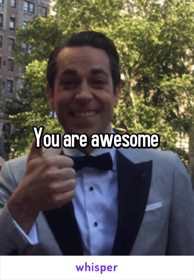 You are awesome 