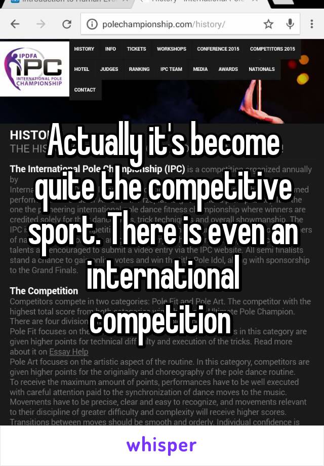 Actually it's become quite the competitive sport. There is even an international competition 