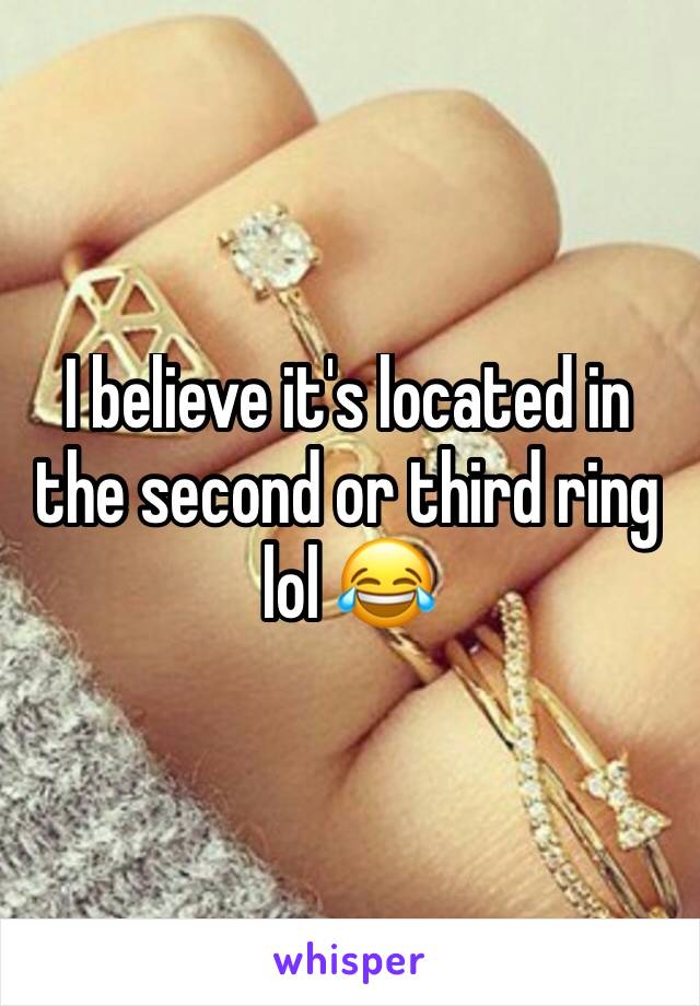 I believe it's located in the second or third ring lol 😂 