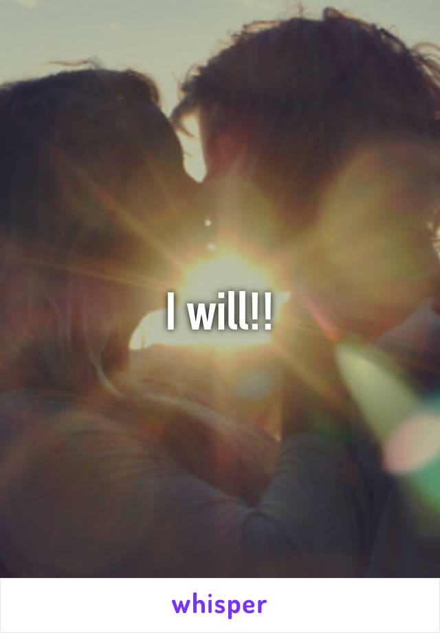 I will!!