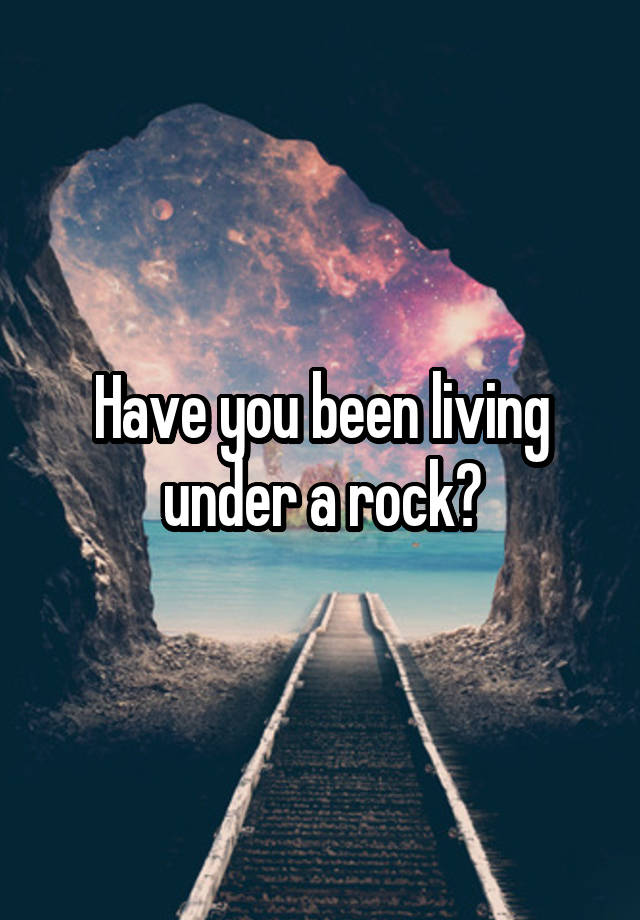 Do You Live Under A Rock Meaning