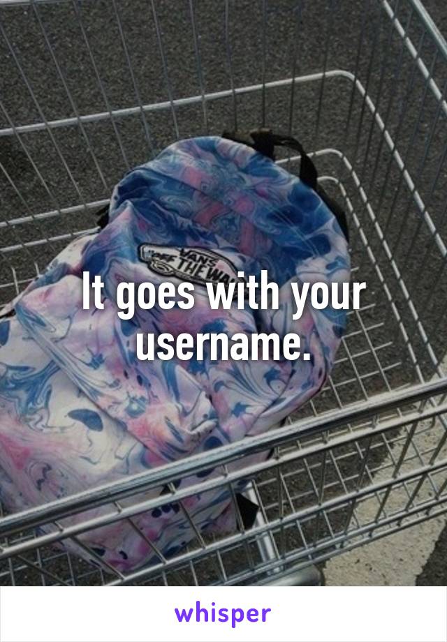 It goes with your username.