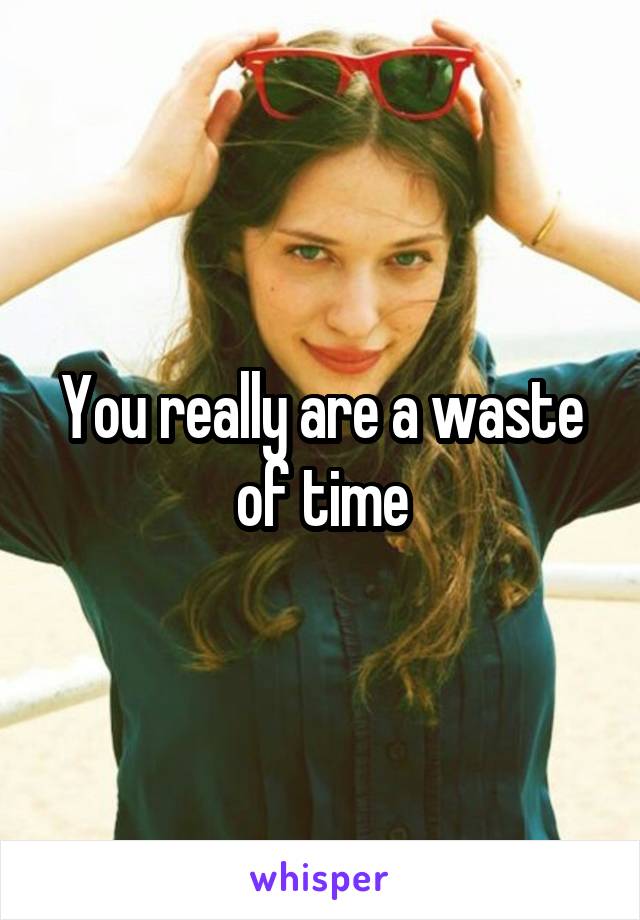 You really are a waste of time