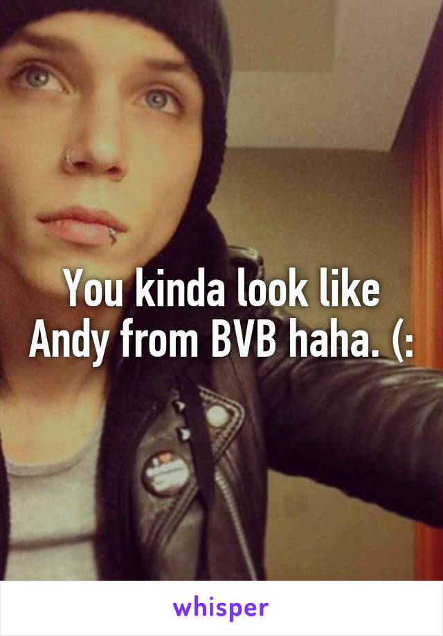 You kinda look like Andy from BVB haha. (: