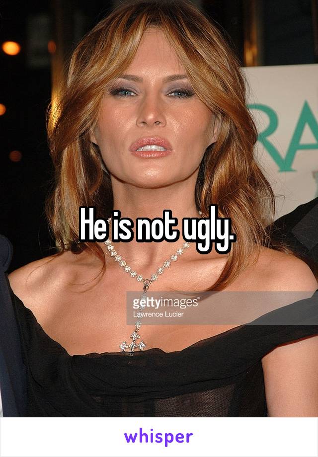 He is not ugly. 