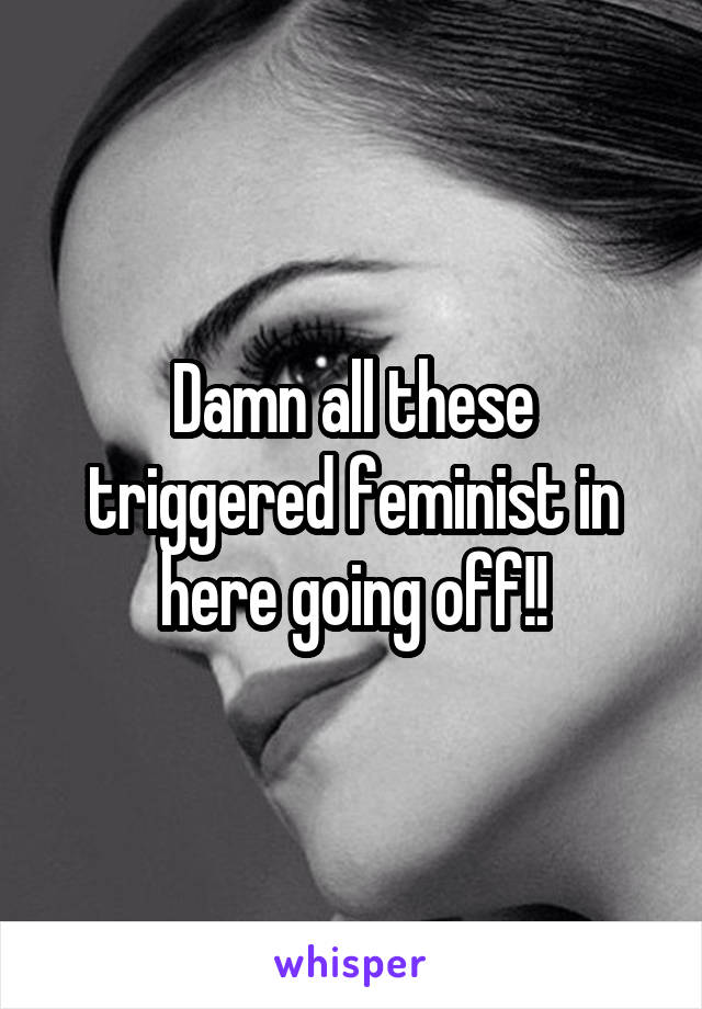 Damn all these triggered feminist in here going off!!