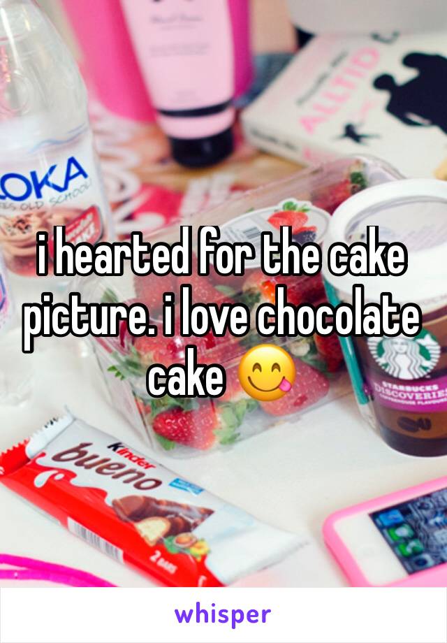 i hearted for the cake picture. i love chocolate cake 😋