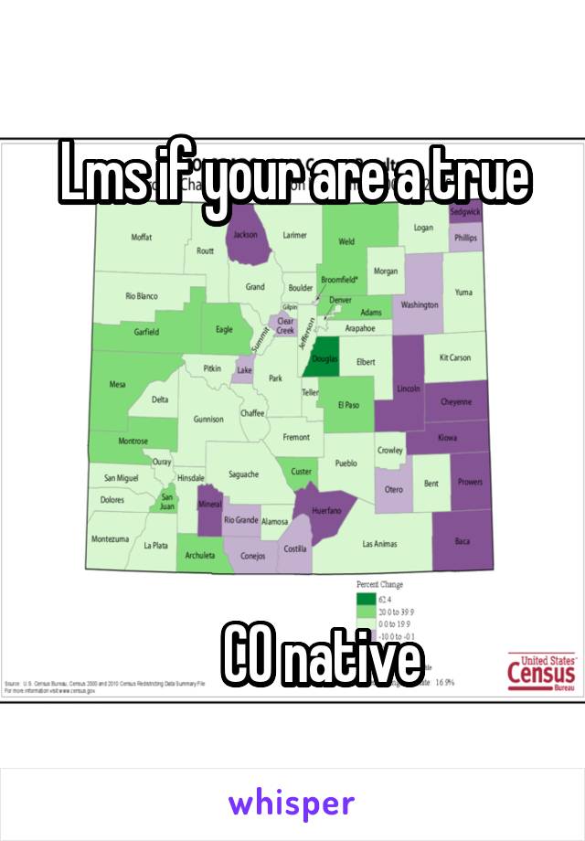 Lms if your are a true





     CO native