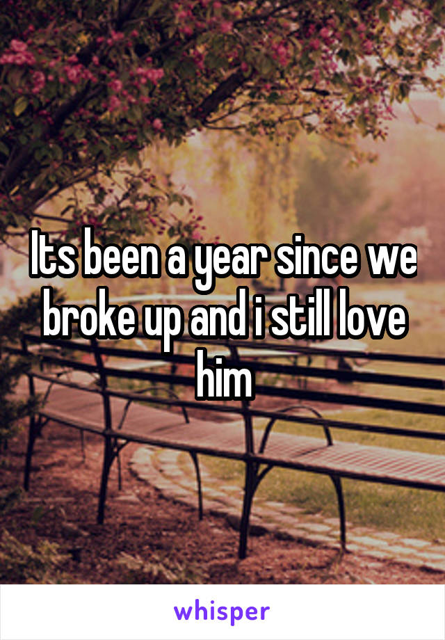 Its been a year since we broke up and i still love him