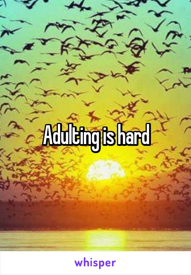 Adulting is hard