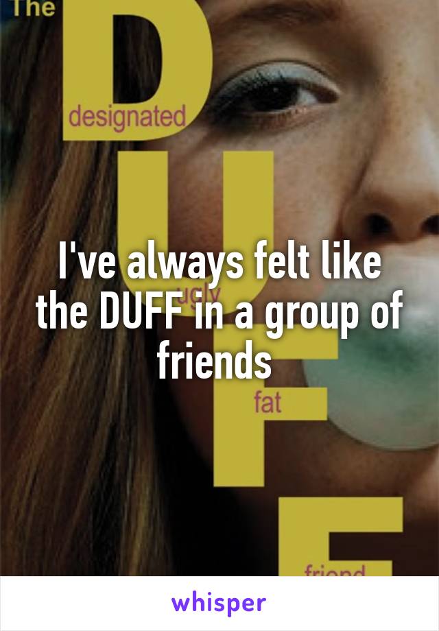 I've always felt like the DUFF in a group of friends 