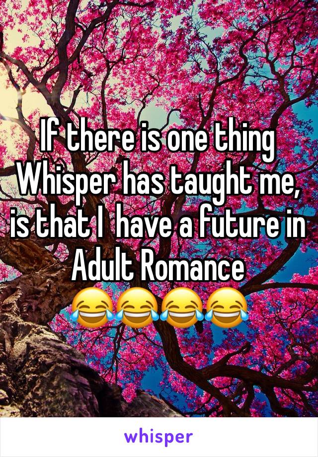 If there is one thing Whisper has taught me, is that I  have a future in Adult Romance
😂😂😂😂