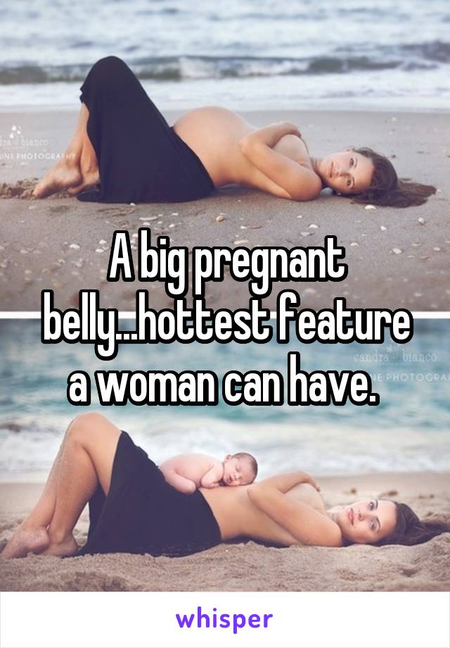 A big pregnant belly...hottest feature a woman can have. 