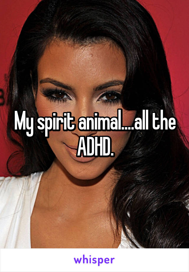 My spirit animal....all the ADHD.