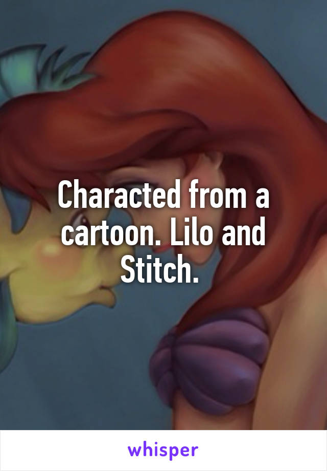 Characted from a cartoon. Lilo and Stitch. 