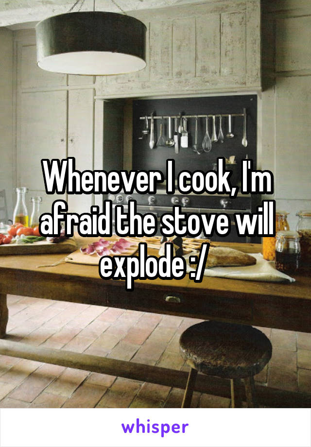 Whenever I cook, I'm afraid the stove will explode :/ 