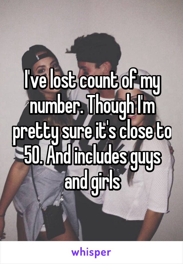 I've lost count of my number. Though I'm pretty sure it's close to 50. And includes guys and girls