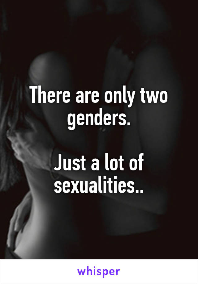 There are only two genders.

Just a lot of sexualities..