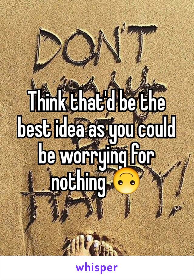 Think that'd be the best idea as you could be worrying for nothing 🙃