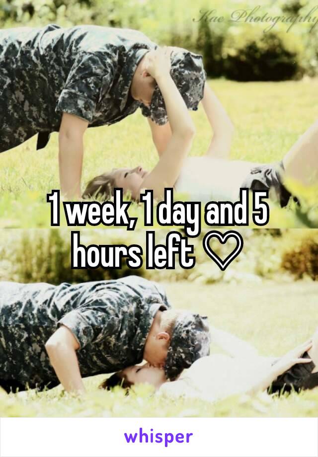 1 week, 1 day and 5 hours left ♡