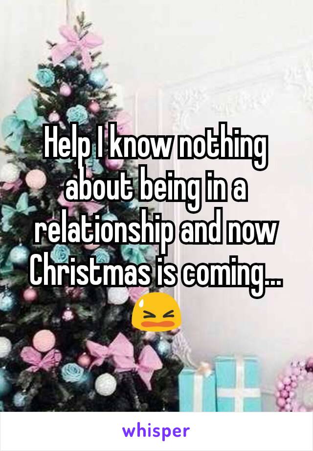 Help I know nothing about being in a relationship and now Christmas is coming...😫