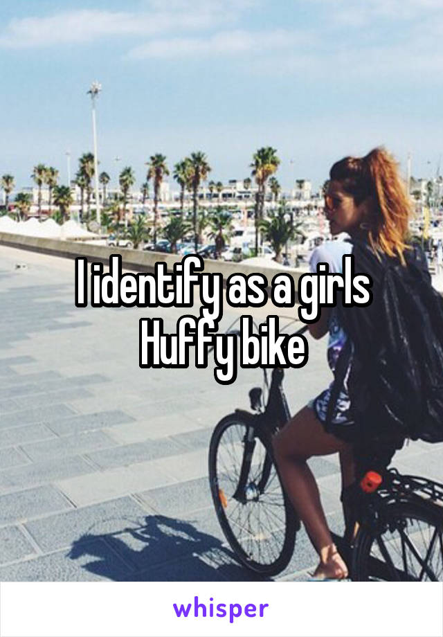 I identify as a girls Huffy bike