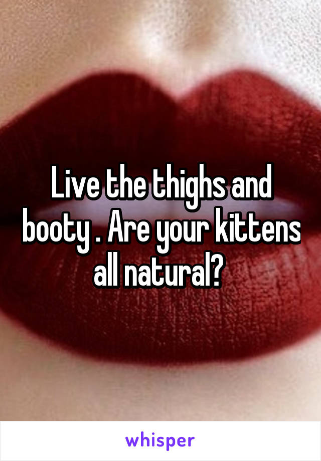 Live the thighs and booty . Are your kittens all natural? 