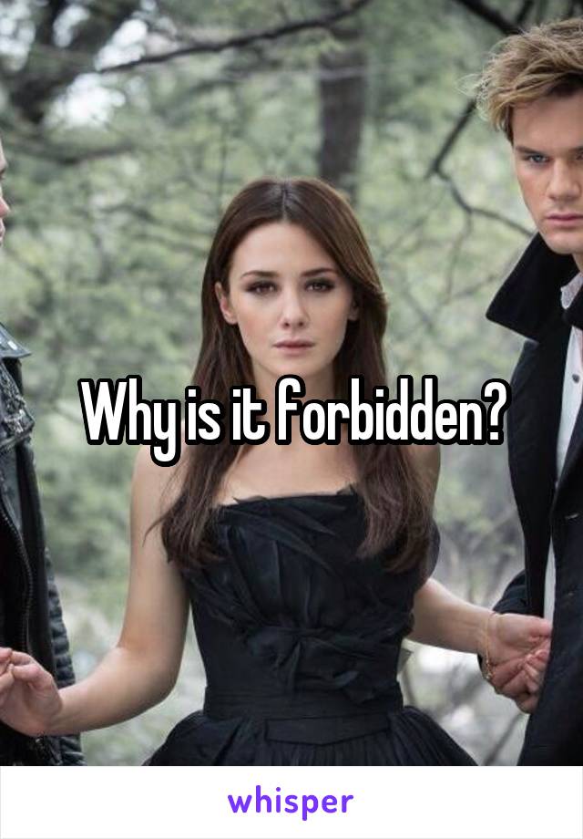 Why is it forbidden?