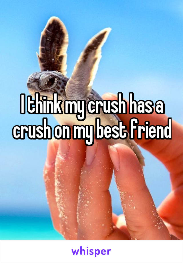 I think my crush has a crush on my best friend 