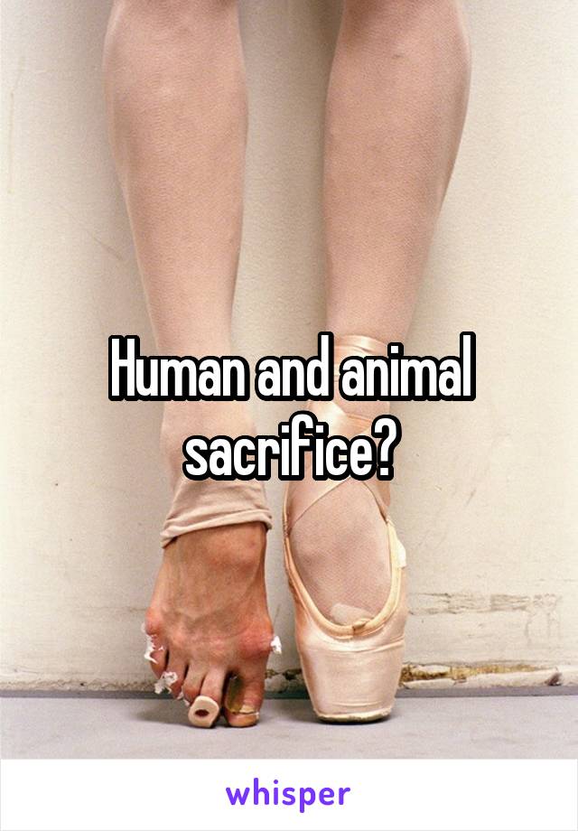 Human and animal sacrifice?