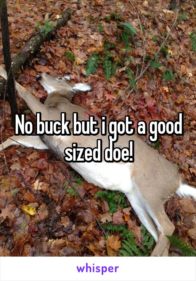 No buck but i got a good sized doe!