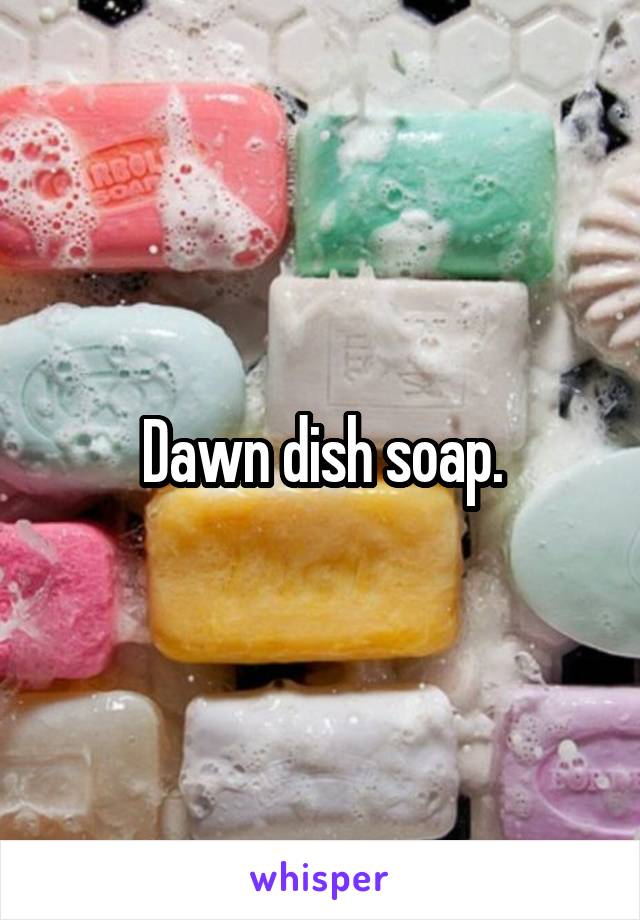 Dawn dish soap.