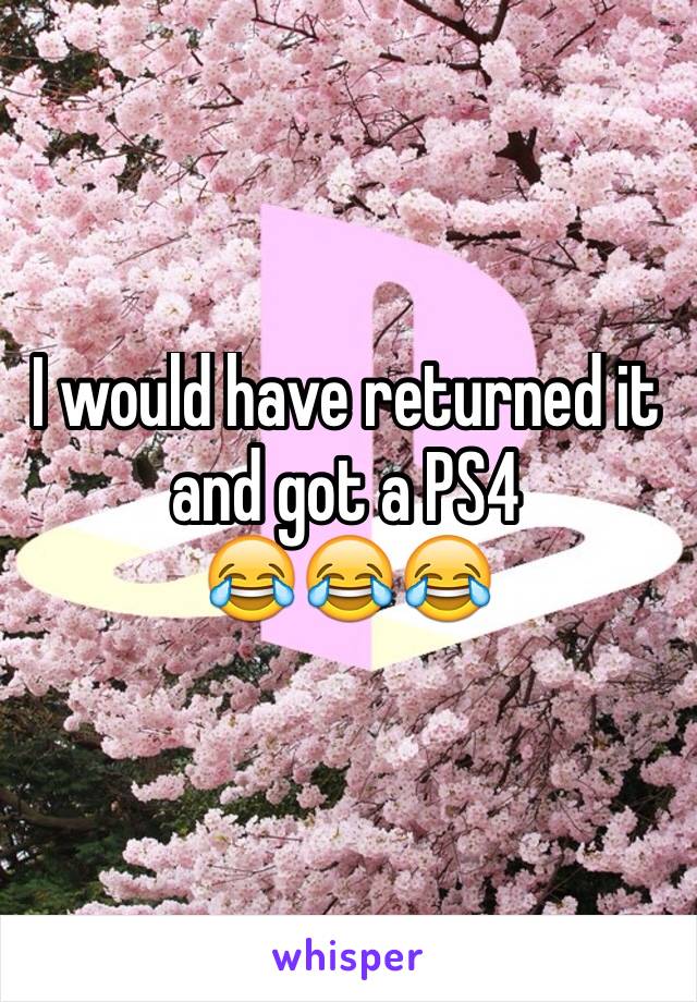 I would have returned it and got a PS4
😂😂😂