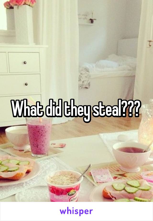 What did they steal??? 