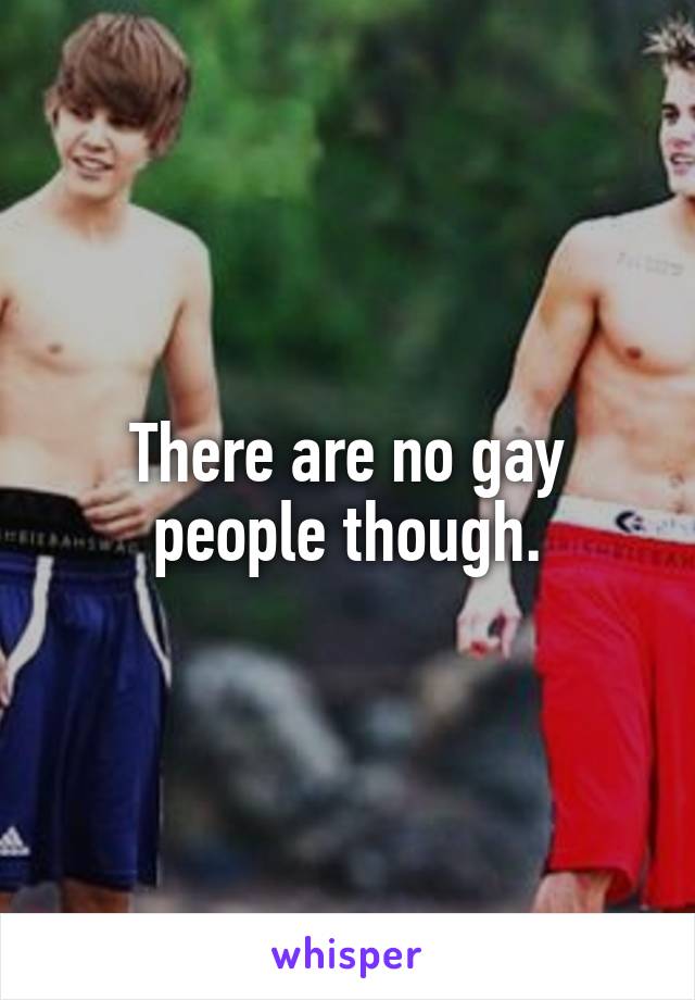 There are no gay people though.