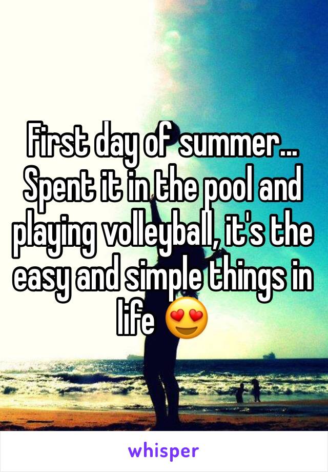 First day of summer...
Spent it in the pool and playing volleyball, it's the easy and simple things in life 😍