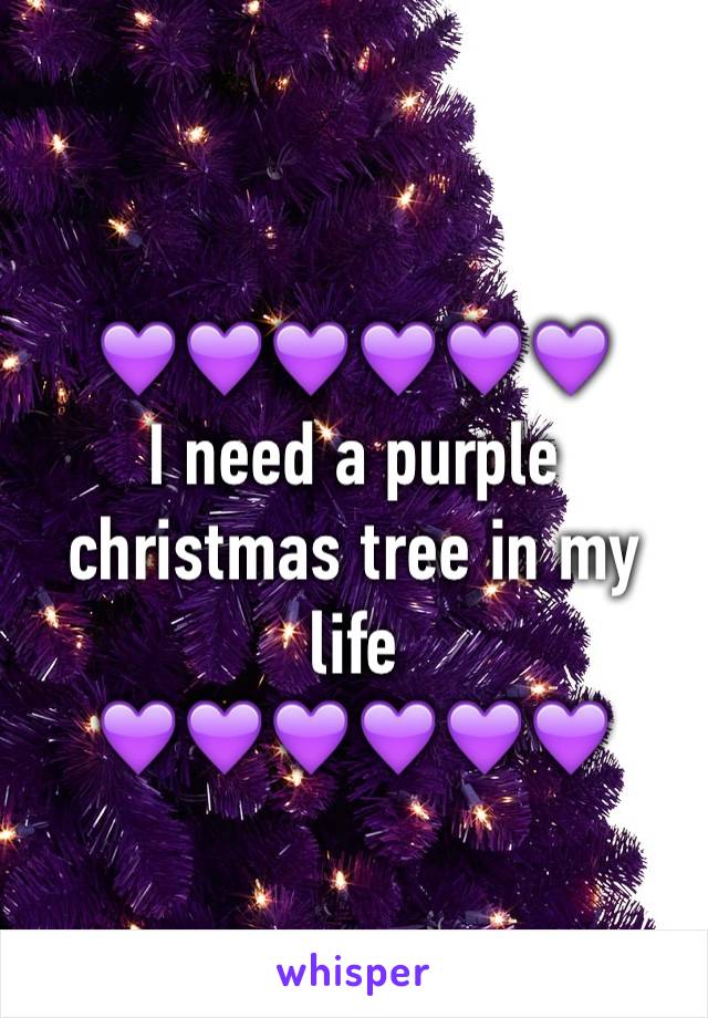 
💜💜💜💜💜💜
I need a purple christmas tree in my life 
💜💜💜💜💜💜